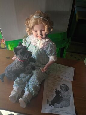 Shirley Temple/Danbury Mint ”Corky”& Porcelain Doll w/Certificate